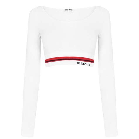 miu miu long sleeve tee|miumiu sweatshirts for women.